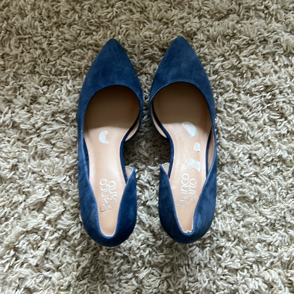 Blue Suede Wedges